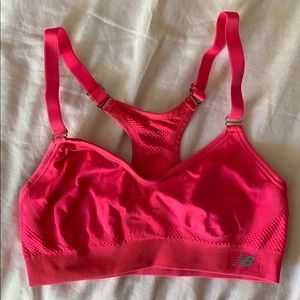 Hot pink new balance sports bra